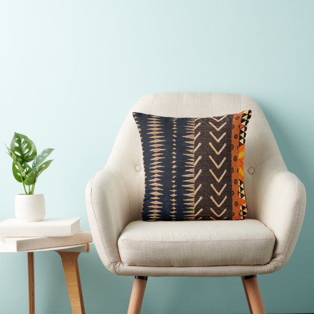 Afrocentric • Heritage Geometric Throw Pillow (Chair)