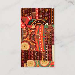 Afrocentric Kente Tribal Pattern  Card