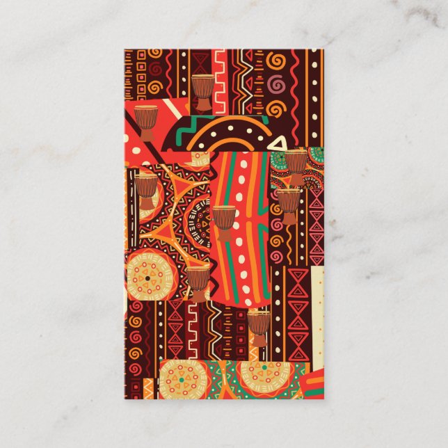 Afrocentric Kente Tribal Pattern  Card (Front)
