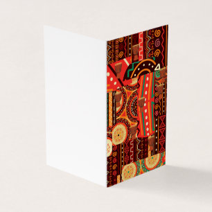 Afrocentric Kente Tribal Pattern  Card