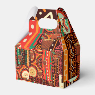 Afrocentric Kente Tribal Pattern  Favor Box