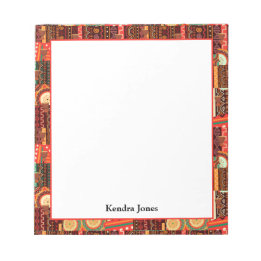 Afrocentric Kente Tribal Pattern Notepad