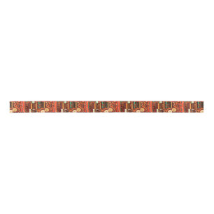 Afrocentric Kente Tribal Pattern Satin Ribbon