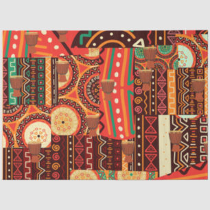 Afrocentric Kente Tribal Pattern Tissue Paper