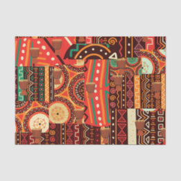 Afrocentric Kente Tribal Pattern Tissue Paper