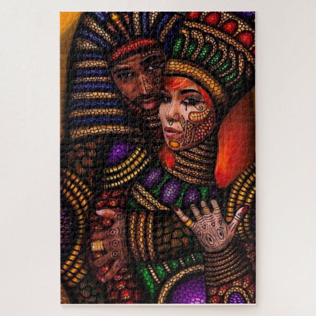 Afrocentric King and Queen Puzzle (Vertical)