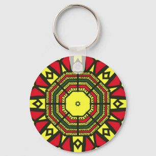 Afrocentric Mandala Keychain