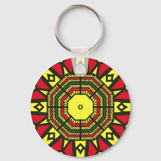 Afrocentric Mandala Keychain (Front)