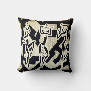 Afrocentric Modern Art Throw Pillow
