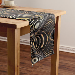 Afrocentric Motif, Bronze, Gold  Medium Table Runner