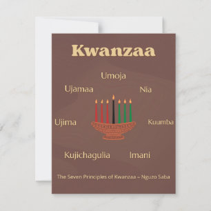 Afrocentric Pan African Kwanzaa Party Holiday Card