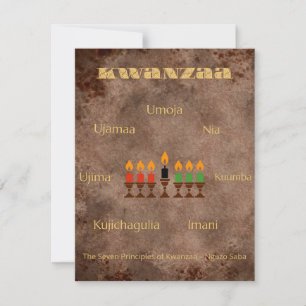 Afrocentric Pan African Kwanzaa Party Holiday Card