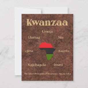 Afrocentric Pan African Kwanzaa Party Holiday Card