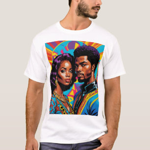 Afrocentric Power Colourful Cultural Art T-Shirt