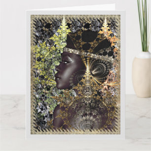 Afrocentric Printable Cultural Art Greeting Card