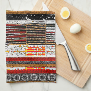 Afrocentric Rustic Patina Kitchen Towel