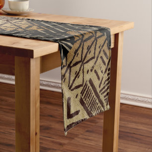 Afrocentric Rustic Patina  Short Table Runner