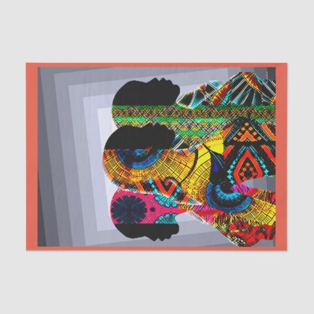Afrocentric Silhouette Art Tissue Paper (Front)