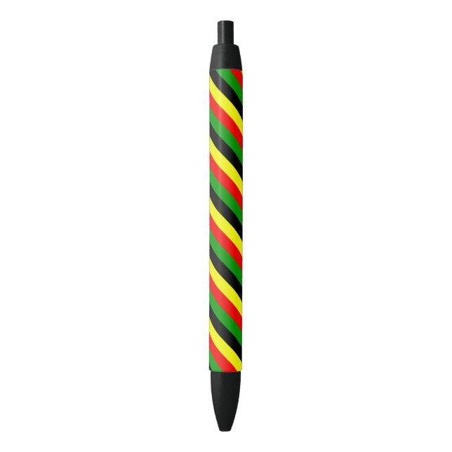 Afrocentric stripes black ink pen (Front Vertical)