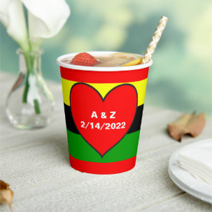 Afrocentric Stripes Paper Cups