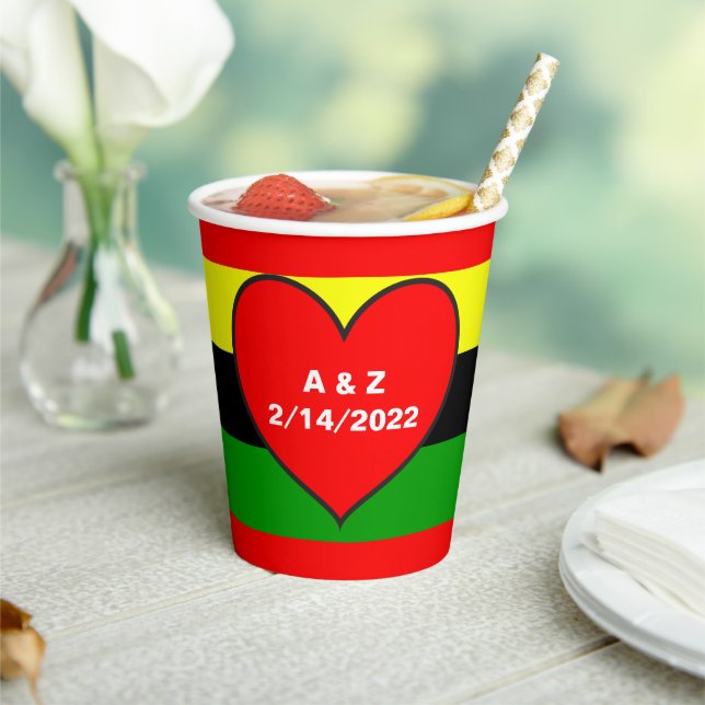 Afrocentric Stripes  Paper Cups (Insitu)