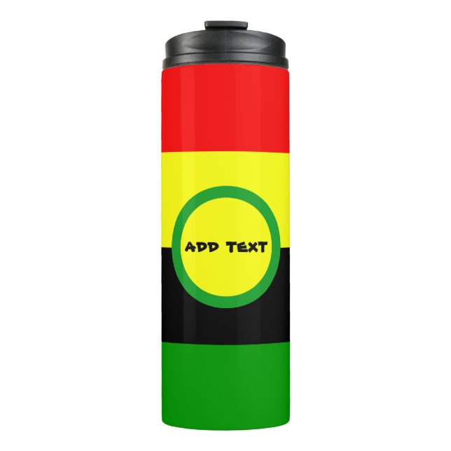 Afrocentric Stripes Thermal Tumbler (Front)