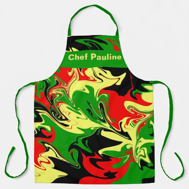 Afrocentric Swirls Apron (Front)