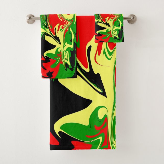 Afrocentric Swirls Bath Towel Set (Insitu)