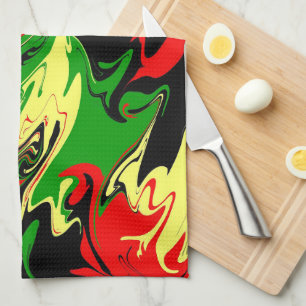 Afrocentric Swirls Kitchen Towel