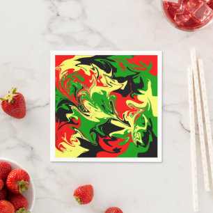 Afrocentric Swirls Napkin
