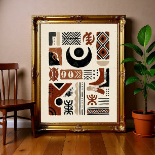 Afrocentric Tribal Abstract  Poster