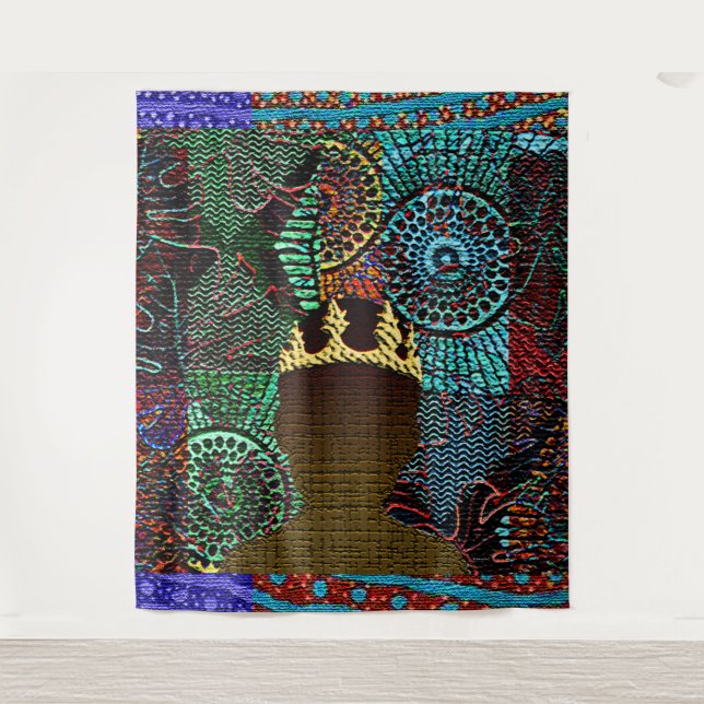 Afrocentric Young Boy King Tapestry (Front)