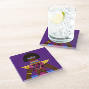 Afrofuturism Glass Coaster