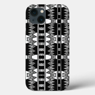 Afrofuturist Pattern Grey iPhone 13 Case