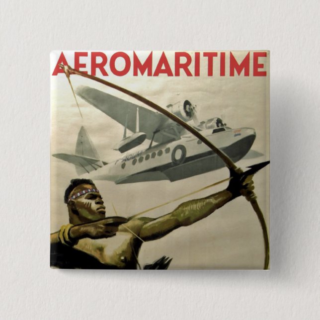 Afromaritime 2 Inch Square Button (Front)