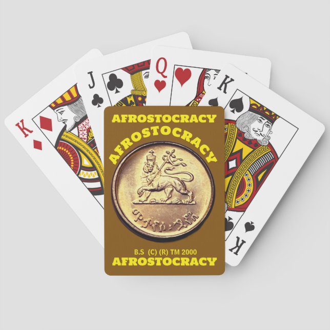AFROSTOCRACY CARDS. Sheriff  Playing Cards (Back)