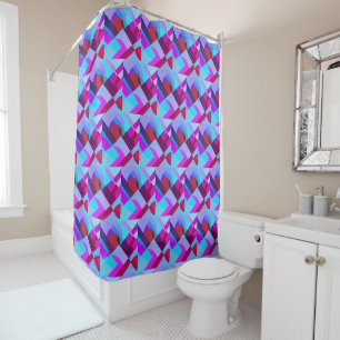 AfroUrban Geometric Pattern Shower Curtain