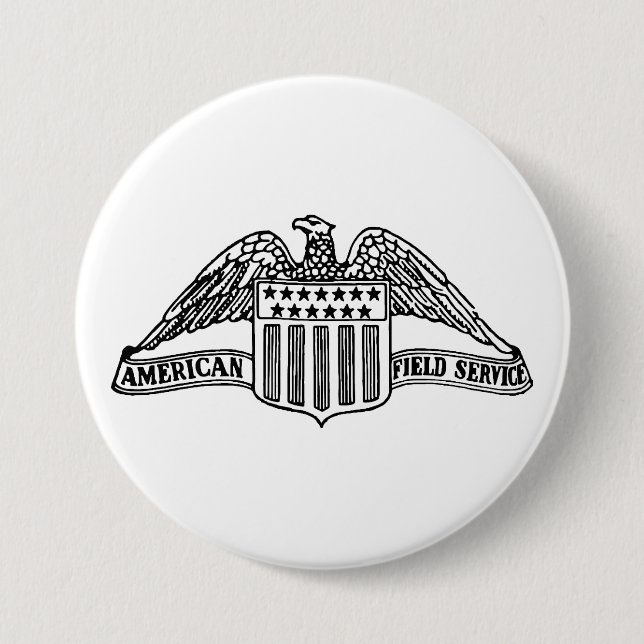 AFS Logo 1947 Round Button, Large, 3 Inch Button (Front)