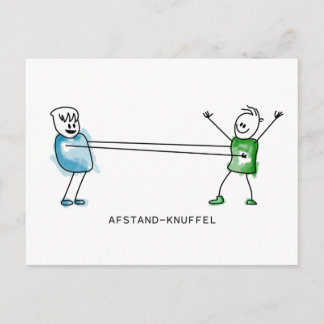 Afstand-Knuffel Postcard