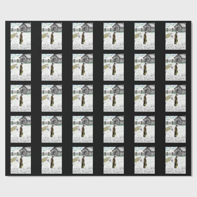 After a Horse Ride Wrapping Paper (Flat)