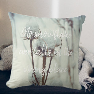After a snowfall throw pillow