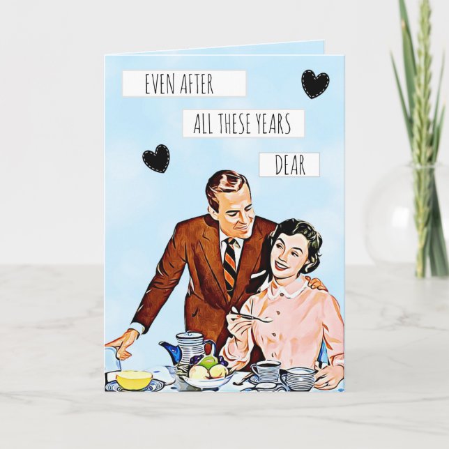 After All These Years  Retro Valentine's Day Card (Front)