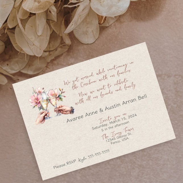 After Ceremony Wedding Invitation Postcard (Creator Uploaded)