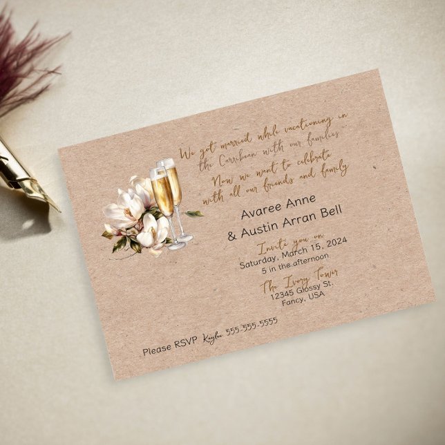 After Ceremony Wedding Invitation Postcard (Creator Uploaded)