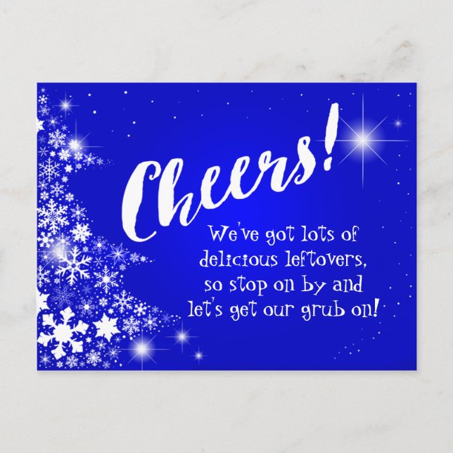 After Christmas Holiday Potluck Party Invitation (Front)