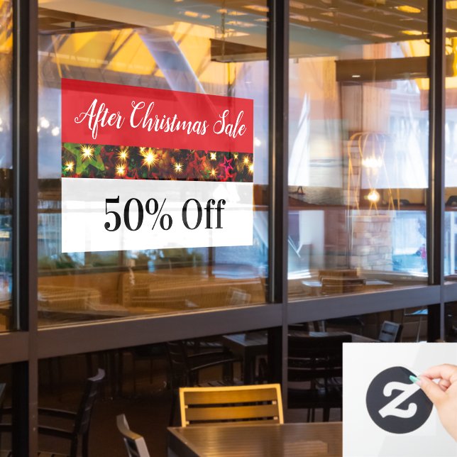 After Christmas Sale Store Sign Window Clings (Restaurant Window)