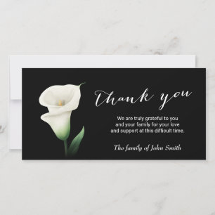 After Funeral Calla Lily Flower Memorial Thank You