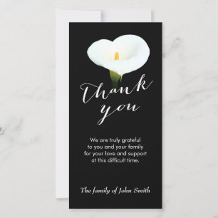 After Funeral White Lily Flower Memorial Thank You