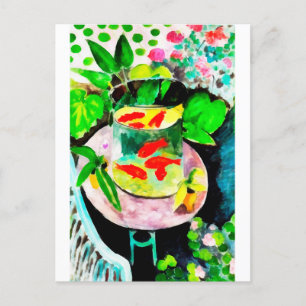 after Henri Matisse, The Goldfish, digital drawing Holiday Postcard