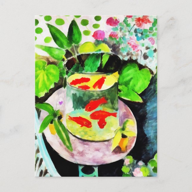 after Henri Matisse, The Goldfish, digital drawing Postcard (Front)